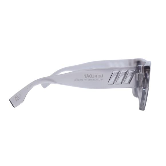 Le Specs FLOATATION Flat Top Square Polarized Sunglasses-Clear Shadow/Smoke-NWT - Picture 3 of 8